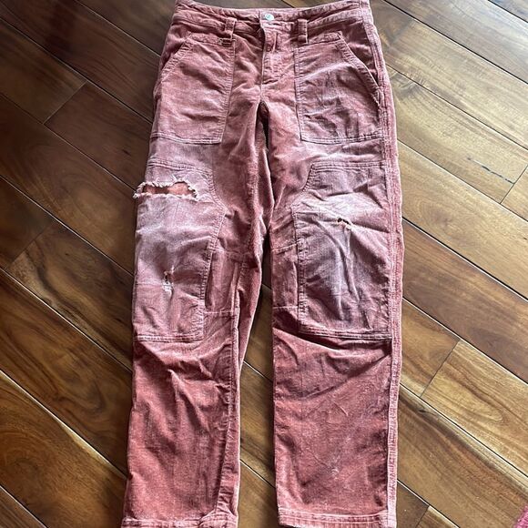 Anthropologie Pilcro the Wanderer Distressed Corduroy Pants - 26 - Picture 3 of 12